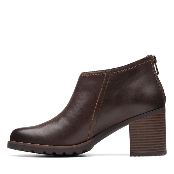 Clarks Womens Leda Step Brown Boots (NWT) - Picture 5 of 6